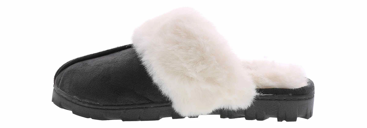Woodstock Microsuede Scuff FauxFur Women’s Slipper 3 Woodstock Microsuede Scuff FauxFur Women’s Slipper - Image 3
