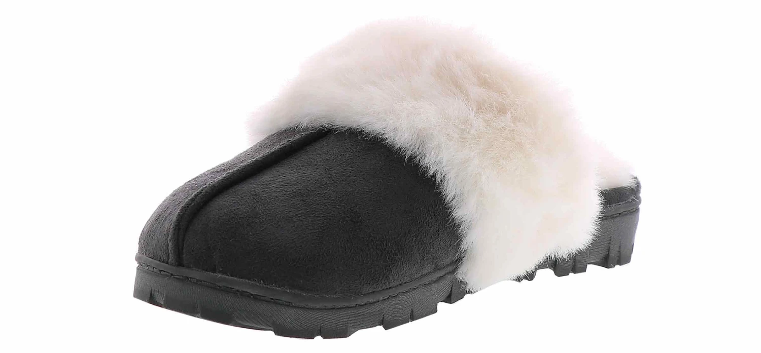 Woodstock Microsuede Scuff FauxFur Women’s Slipper 4 Woodstock Microsuede Scuff FauxFur Women’s Slipper - Image 4